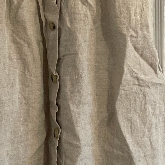 Wilfred “Adelia” 100% linen tie front professionally shortened summer mini dress - Picture 8 of 10